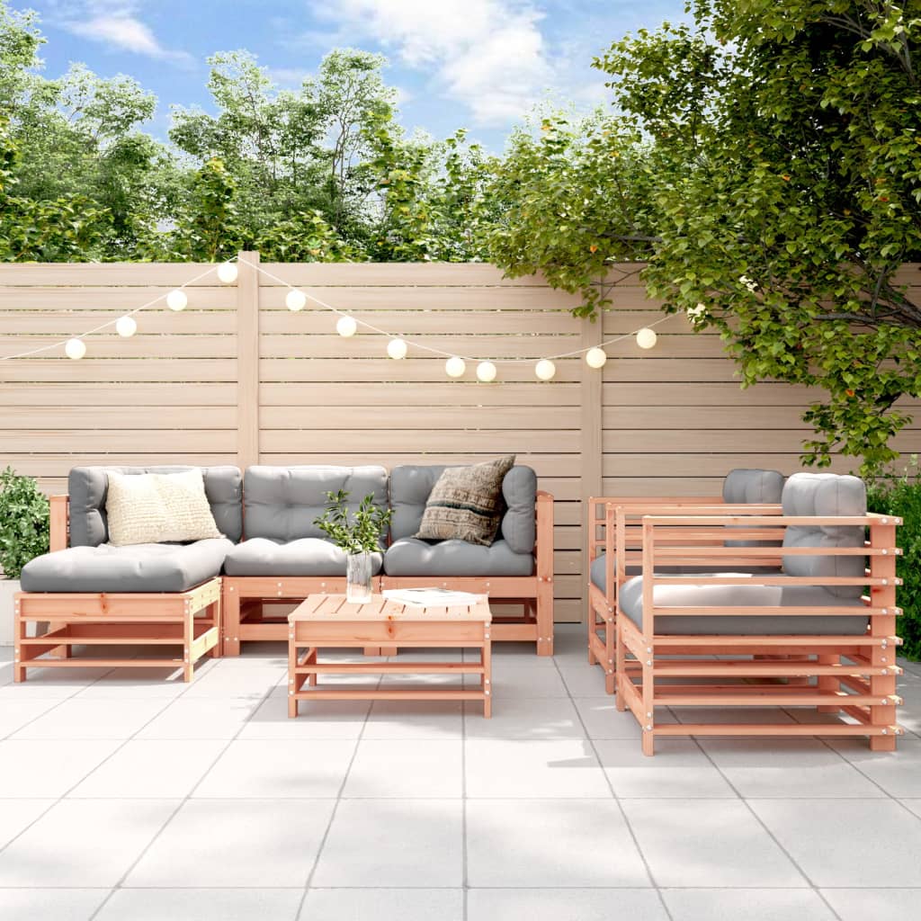 Set Salotto da Giardino 7 pz in Legno Massello di Douglas | homemem39