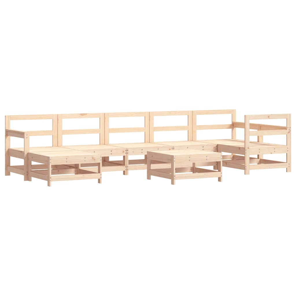 Set Salotto da Giardino 8 pz in Legno Massello di Pino | homemem39