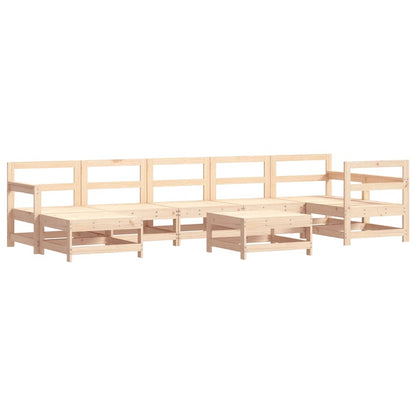 Set Salotto da Giardino 8 pz in Legno Massello di Pino | homemem39