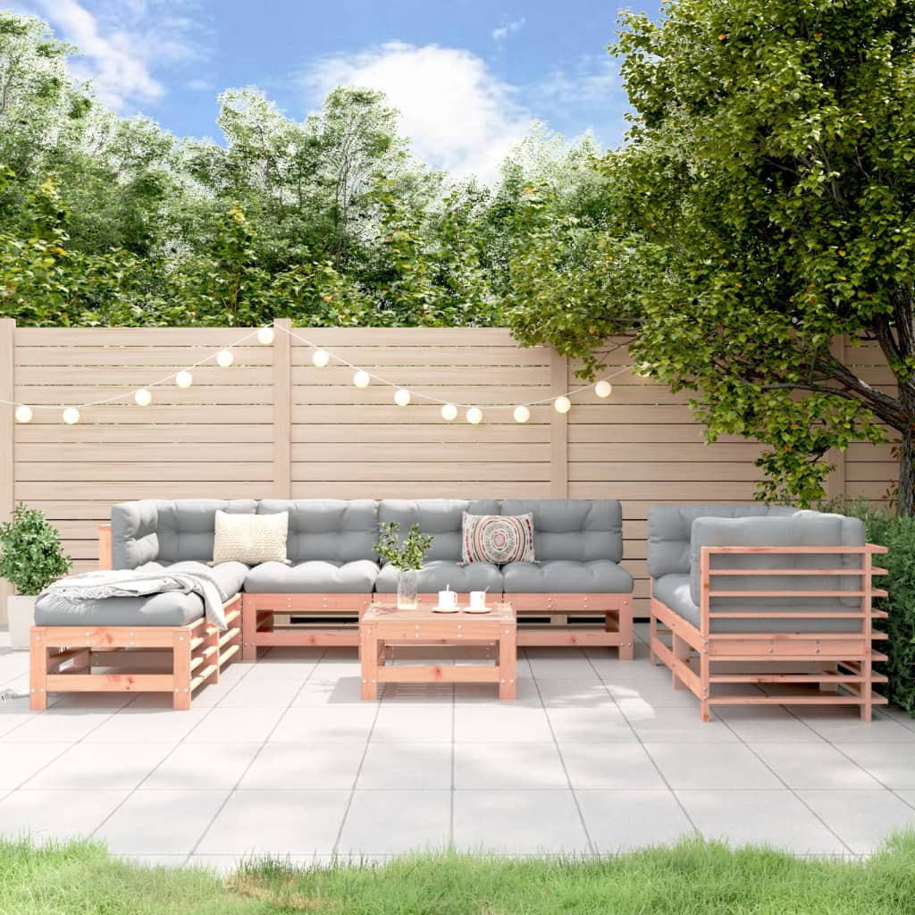 Set Salotto da Giardino 9 pz in Legno Massello di Douglas | homemem39