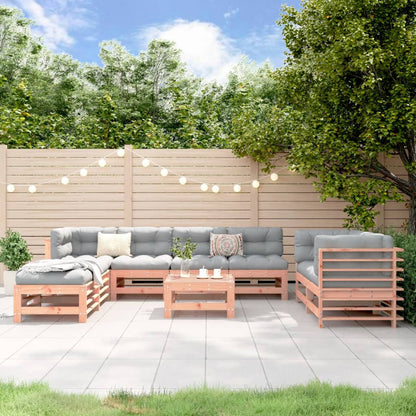 Set Salotto da Giardino 9 pz in Legno Massello di Douglas | homemem39