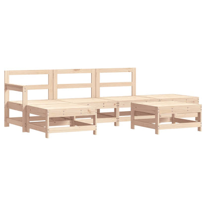 Set Salotto da Giardino 6 pz in Legno Massello di Pino | homemem39