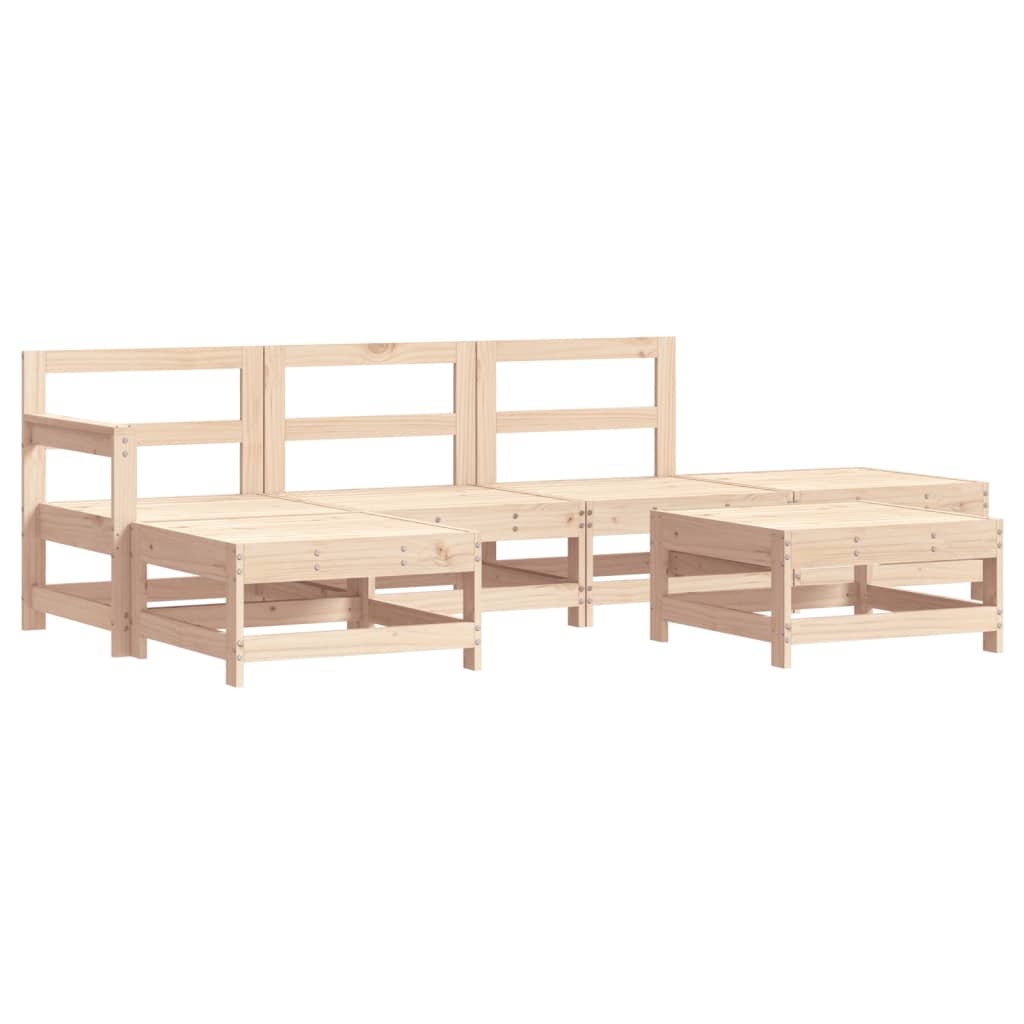 Set Salotto da Giardino 6 pz in Legno Massello di Pino - homemem39
