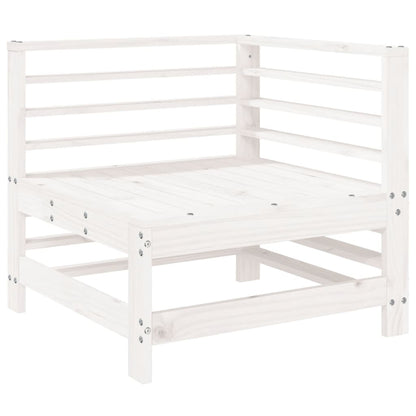 Set Salotto da Giardino 6 pz Bianco in Legno Massello di Pino - homemem39
