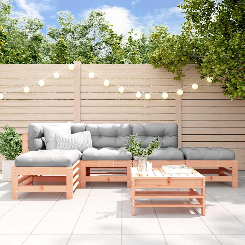 Set Salotto da Giardino 6 pz in Legno Massello di Douglas | homemem39