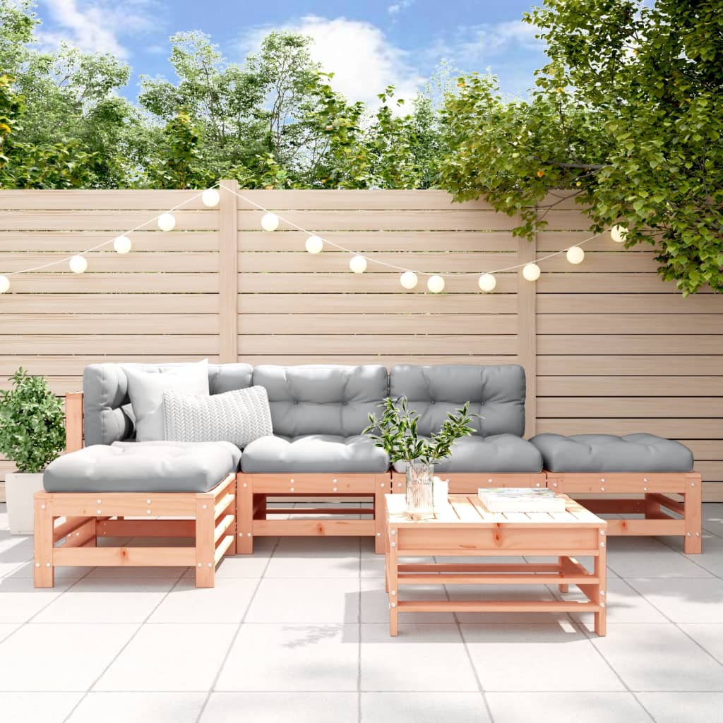 Set Salotto da Giardino 6 pz in Legno Massello di Douglas | homemem39