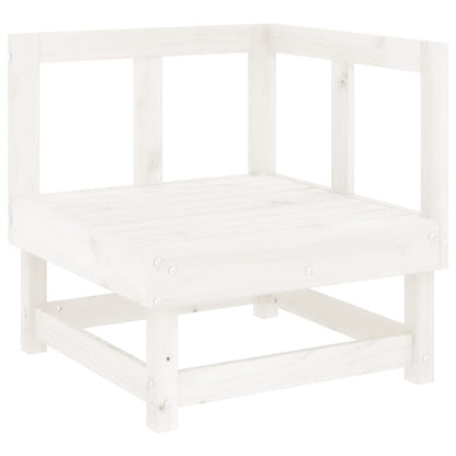 Set Salotto da Giardino 7 pz Bianco in Legno Massello di Pino - homemem39