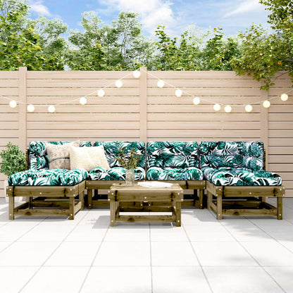 Set Salotto da Giardino 7 pz in Legno Impregnato di Pino | homemem39