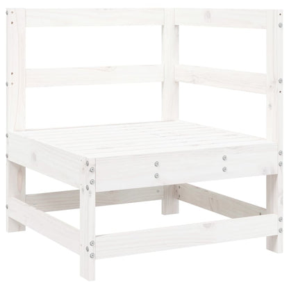 Set Salotto da Giardino 7 pz Bianco in Legno Massello di Pino - homemem39