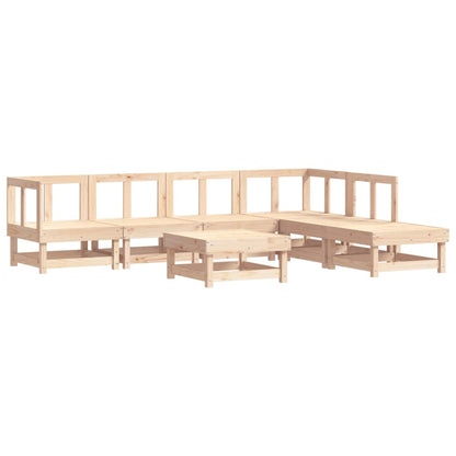 Set Salotto da Giardino 7 pz in Legno Massello di Pino