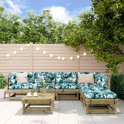 Set Salotto da Giardino 7 pz in Legno Impregnato di Pino | homemem39