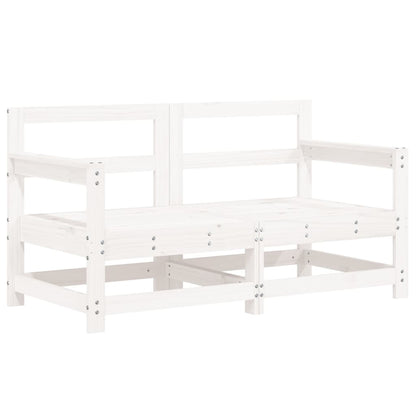 Set Salotto da Giardino 7 pz Bianco in Legno Massello di Pino - homemem39