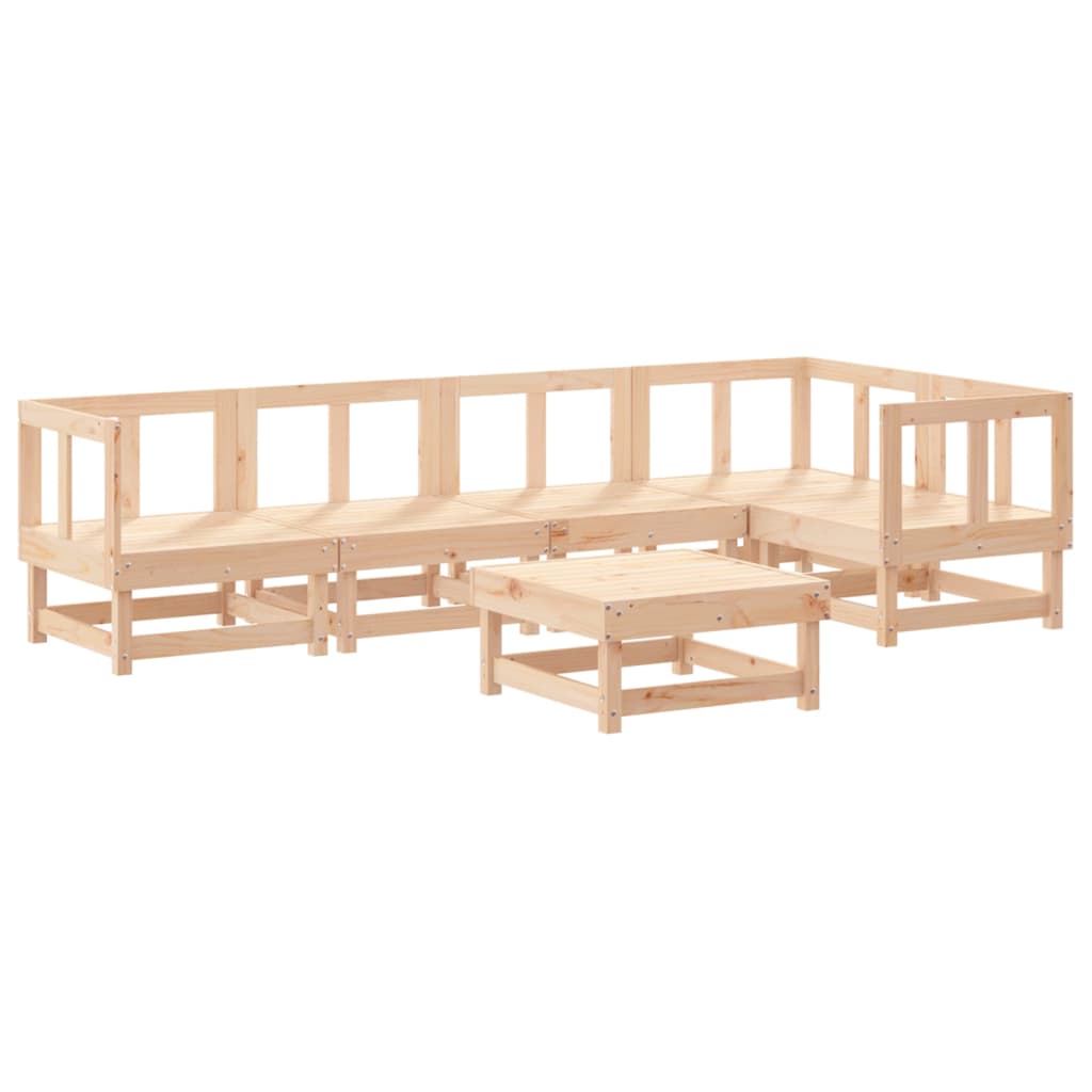 Set Salotto da Giardino 6 pz in Legno Massello di Pino | homemem39