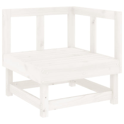 Set Salotto da Giardino 6 pz Bianco in Legno Massello di Pino