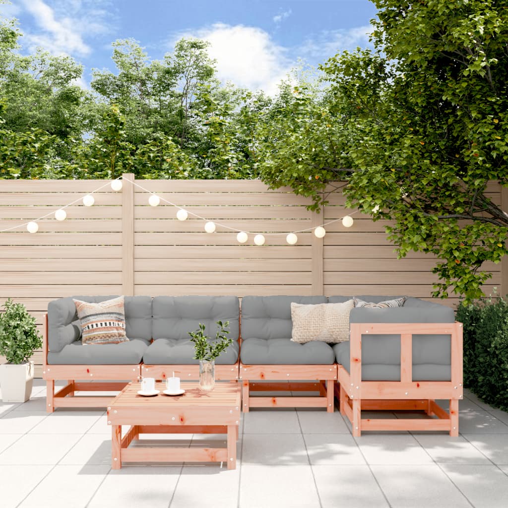 Set Salotto da Giardino 6 pz in Legno Massello di Douglas | homemem39
