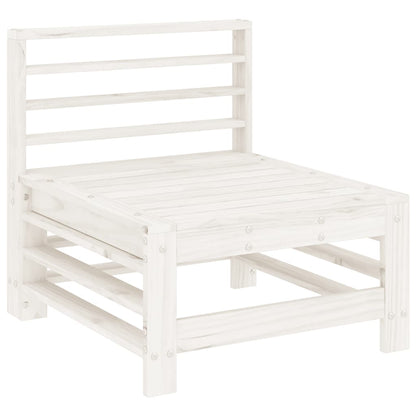 Set Salotto da Giardino 6 pz Bianco in Legno Massello di Pino - homemem39