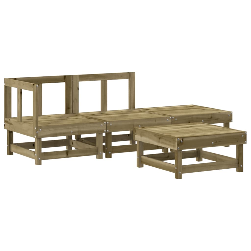 Set Salotto da Giardino 4 pz in Legno Impregnato di Pino | homemem39