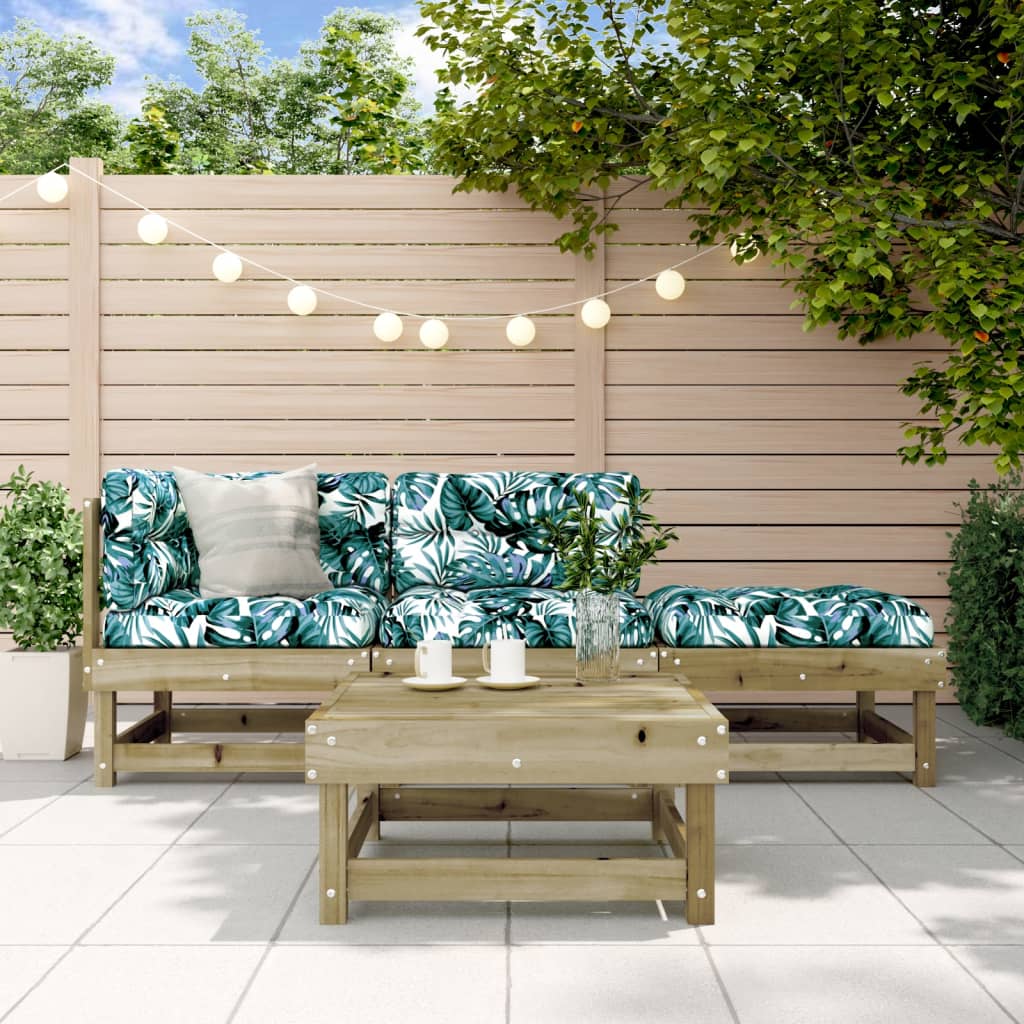 Set Salotto da Giardino 4 pz in Legno Impregnato di Pino | homemem39