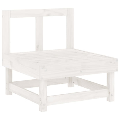 Set Salotto da Giardino 5 pz Bianco in Legno Massello di Pino