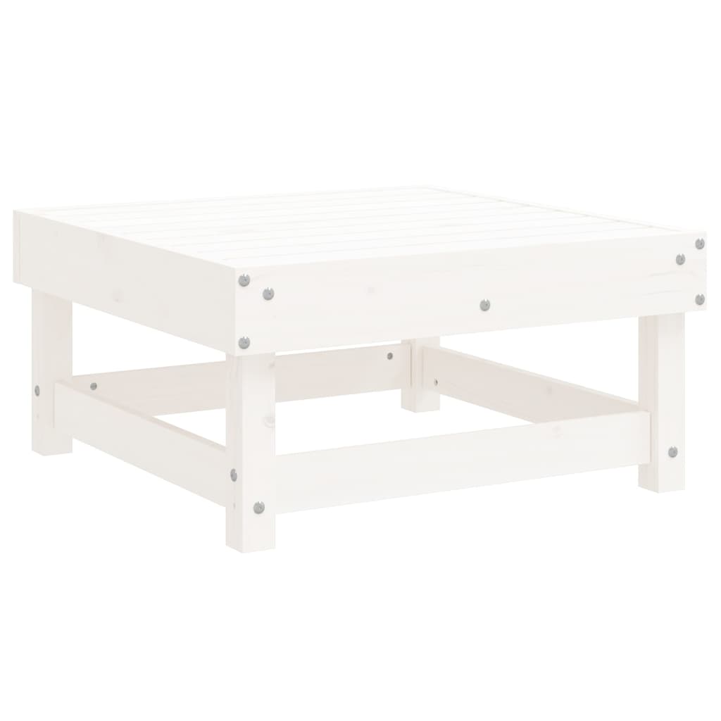 Set Salotto da Giardino 5 pz Bianco in Legno Massello di Pino