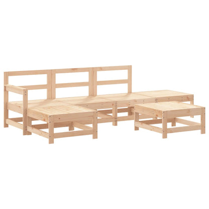 Set Salotto da Giardino 6 pz in Legno Massello di Pino