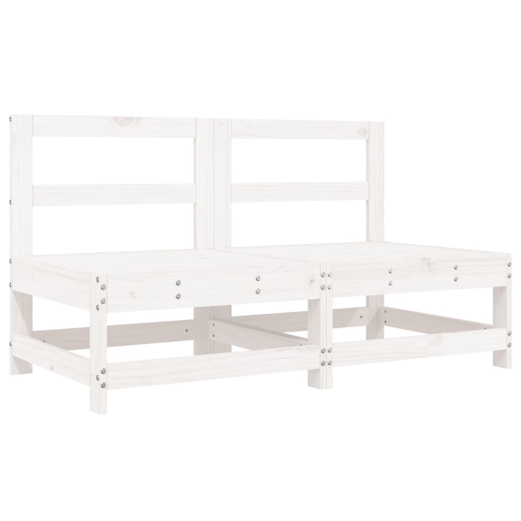 Set Salotto da Giardino 6 pz Bianco in Legno Massello di Pino - homemem39
