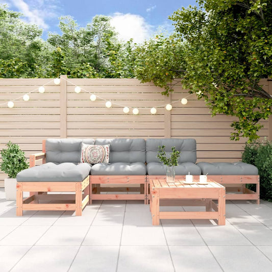 Set Salotto da Giardino 6 pz in Legno Massello di Douglas | homemem39
