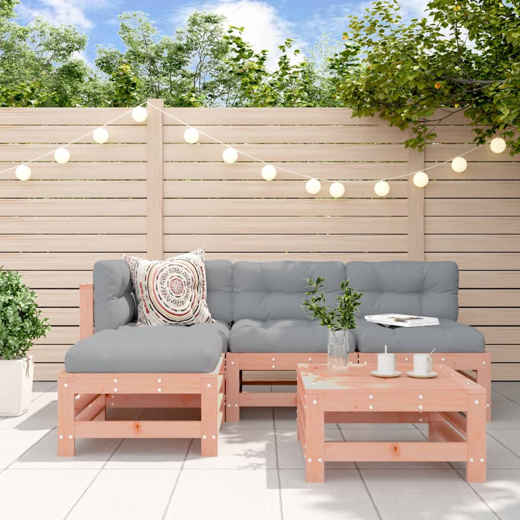 Set Salotto da Giardino 5 pz in Legno Massello di Douglas | homemem39