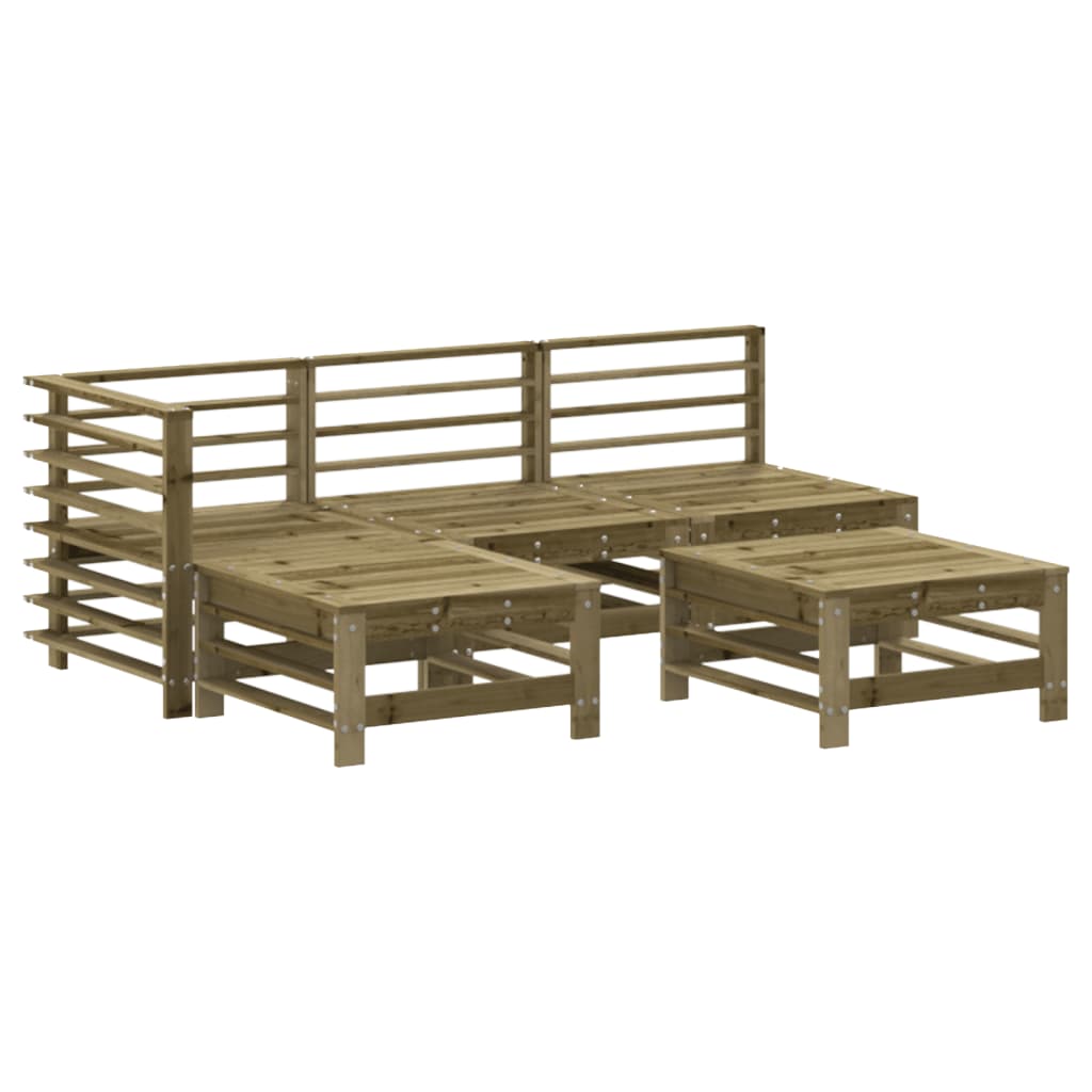 Set Salotto da Giardino 5 pz in Legno Impregnato di Pino - homemem39