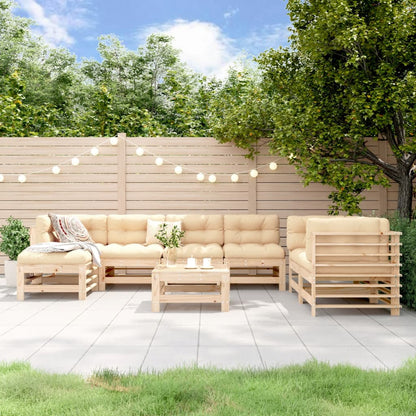Set Salotto da Giardino 8 pz in Legno Massello di Pino | homemem39