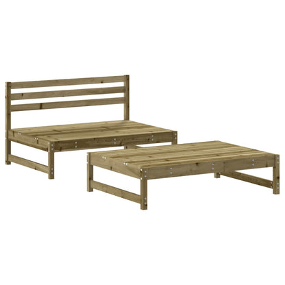 Set Salotto da Giardino 2 pz in Legno Impregnato di Pino - homemem39