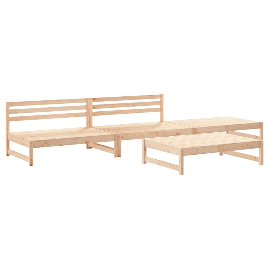 Set Salotto da Giardino 4 pz in Legno Massello di Pino - homemem39