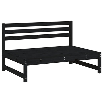 Set Salotto da Giardino 4 pz Nero in Legno Massello di Pino - homemem39