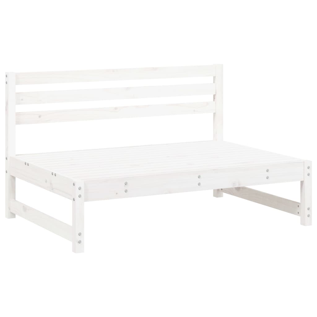 Set Salotto da Giardino 5 pz Bianco in Legno Massello di Pino - homemem39
