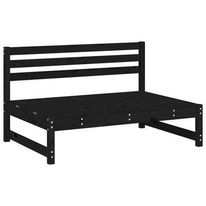 Set Salotto da Giardino 5 pz Nero in Legno Massello di Pino - homemem39