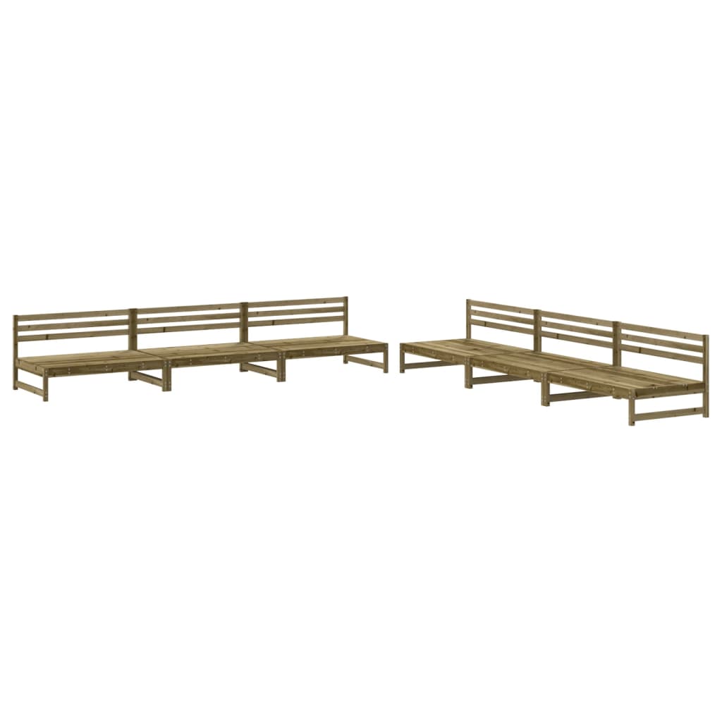 Set Salotto da Giardino 6 pz in Legno Impregnato di Pino - homemem39