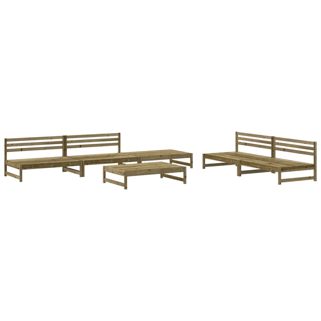 Set Salotto da Giardino 6 pz in Legno Impregnato di Pino - homemem39
