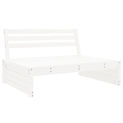 Set Salotto da Giardino 6 pz Bianco in Legno Massello di Pino - homemem39