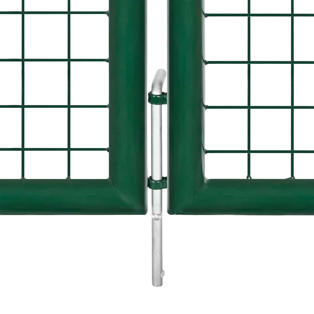 Cancello da Giardino in Rete Verde 400x125 cm in Acciaio Zincato | homemem39