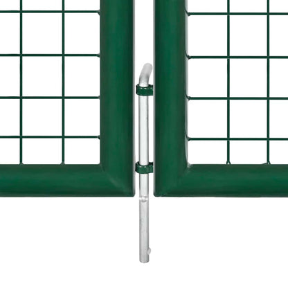 Cancello da Giardino in Rete Verde 500x125 cm in Acciaio Zincato | homemem39