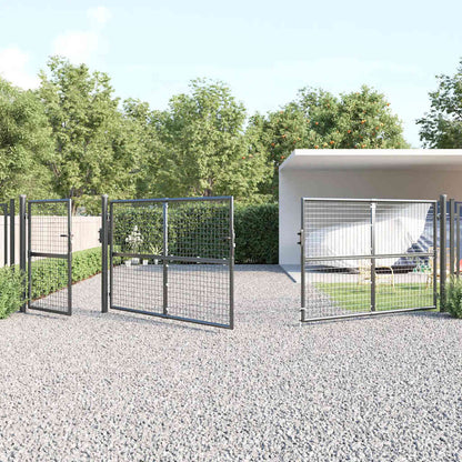 Cancello da Giardino in Rete Antracite 500x125 cm in Acciaio Zincato | homemem39