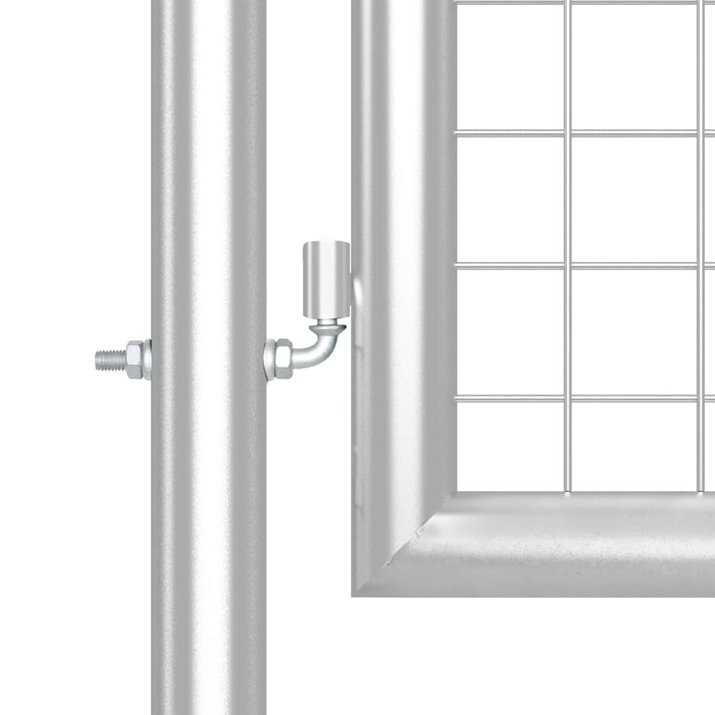 Cancello da Giardino in Rete Argento 400x125 cm in Acciaio Zincato | homemem39