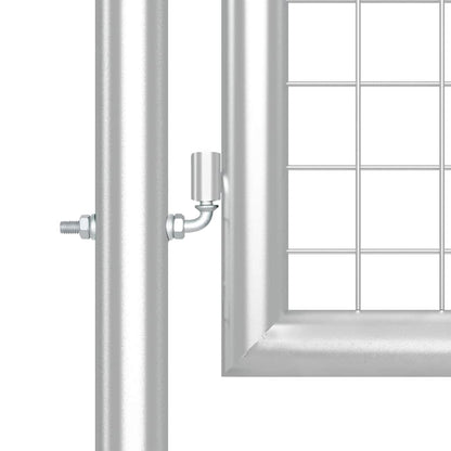 Cancello da Giardino in Rete Argento 400x125 cm in Acciaio Zincato | homemem39