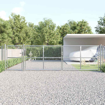 Cancello da Giardino in Rete Argento 500x125 cm in Acciaio Zincato | homemem39