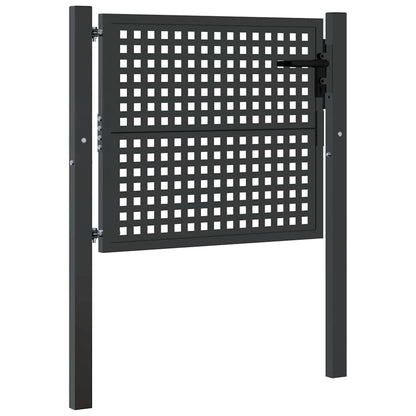 Cancello da Giardino Antracite 100x75 cm in Acciaio | homemem39