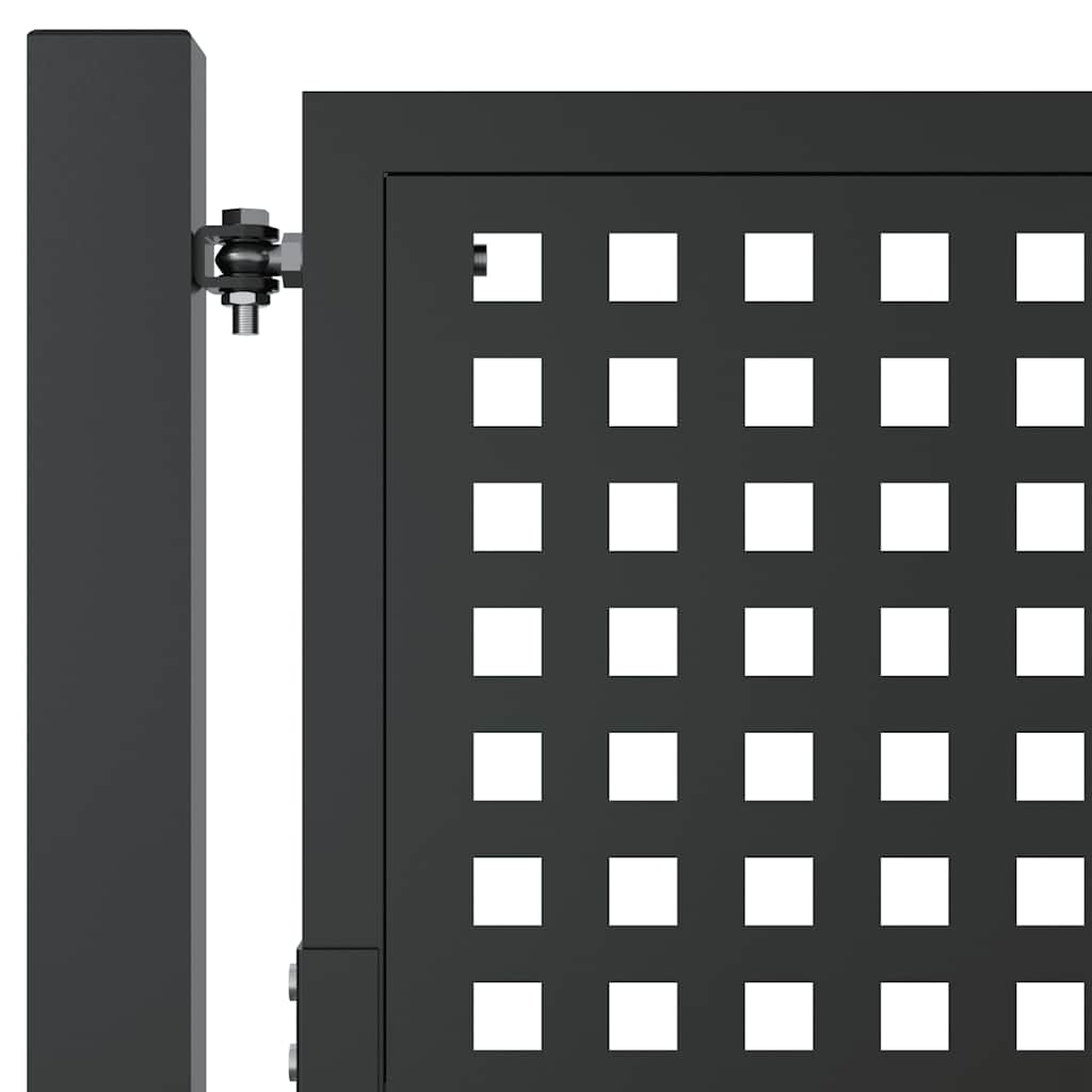Cancello da Giardino Antracite 100x75 cm in Acciaio | homemem39