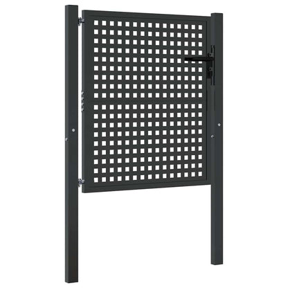 Cancello da Giardino Antracite 100x100 cm in Acciaio | homemem39