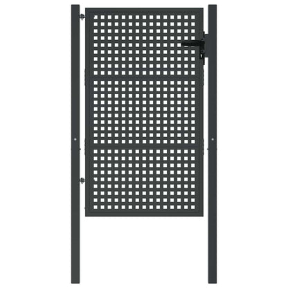 Cancello da Giardino Antracite 100x125 cm in Acciaio | homemem39