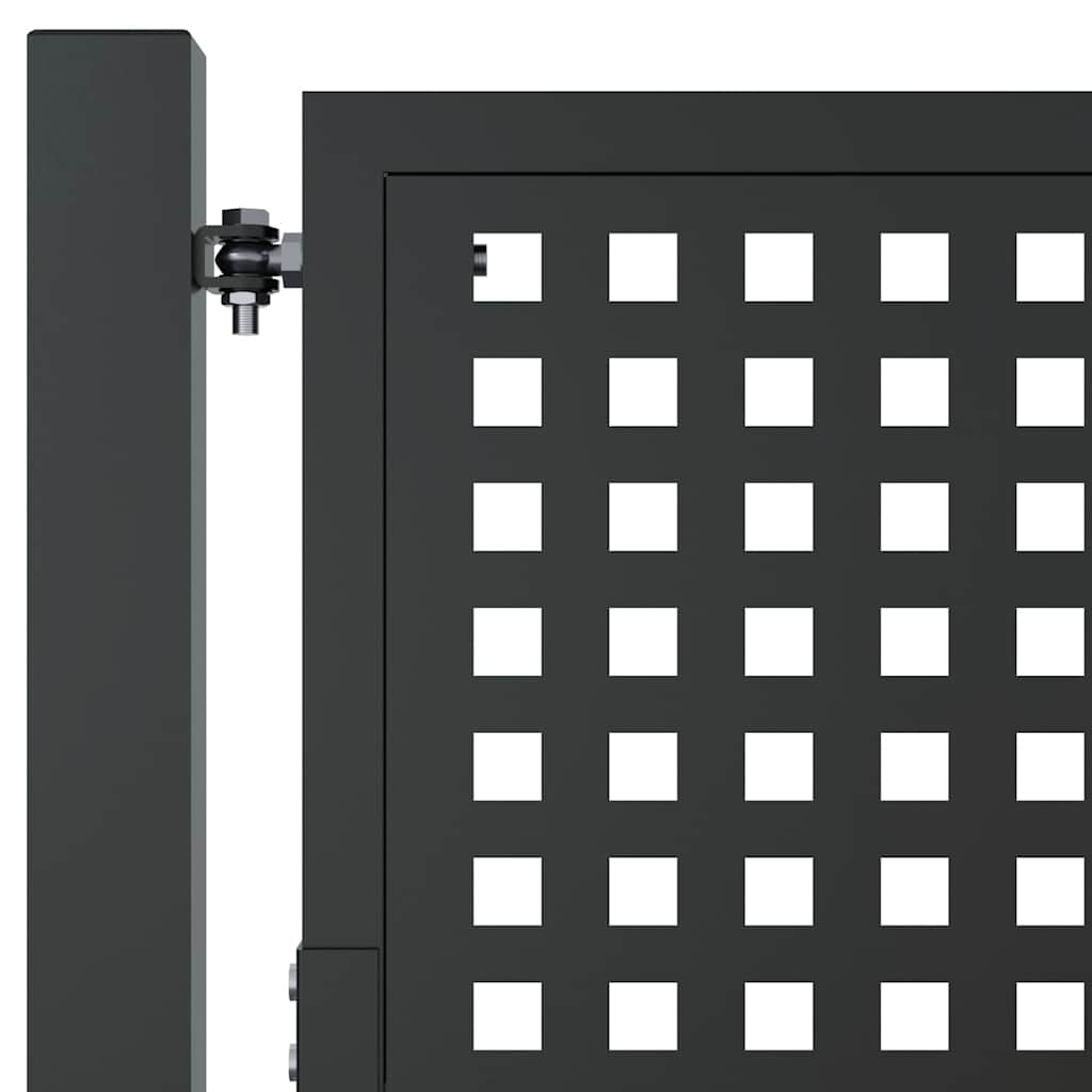Cancello da Giardino Antracite 100x125 cm in Acciaio | homemem39