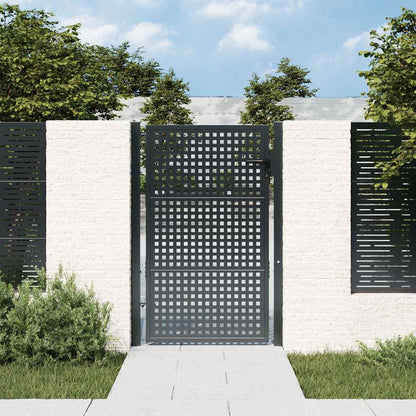 Cancello da Giardino Antracite 100x125 cm in Acciaio | homemem39
